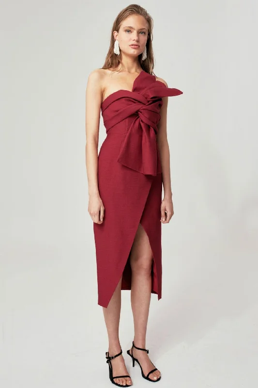 satin midi dresses for spring -Each Other Midi Dress