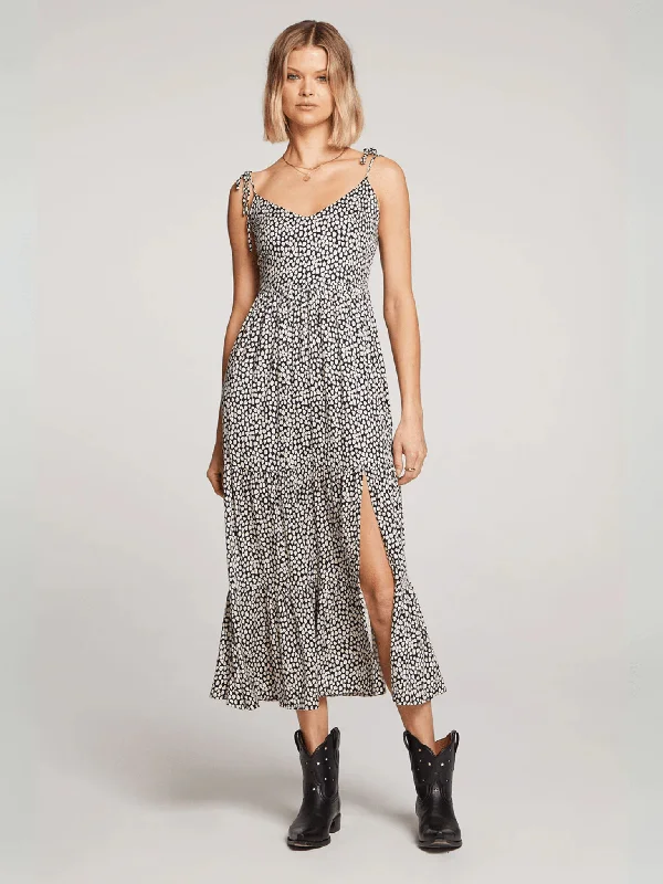 casual midi dresses for spring -Maely Print Midi Dress