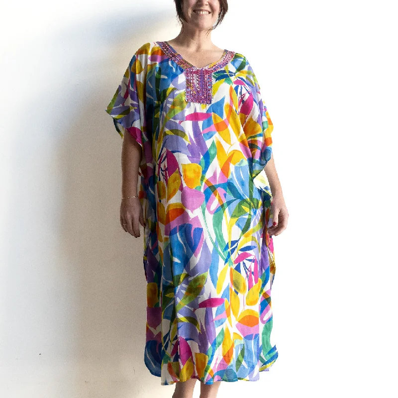 chic midi dresses for spring -Resort Kaftan Midi Dress by Escape - Melinda - 32361