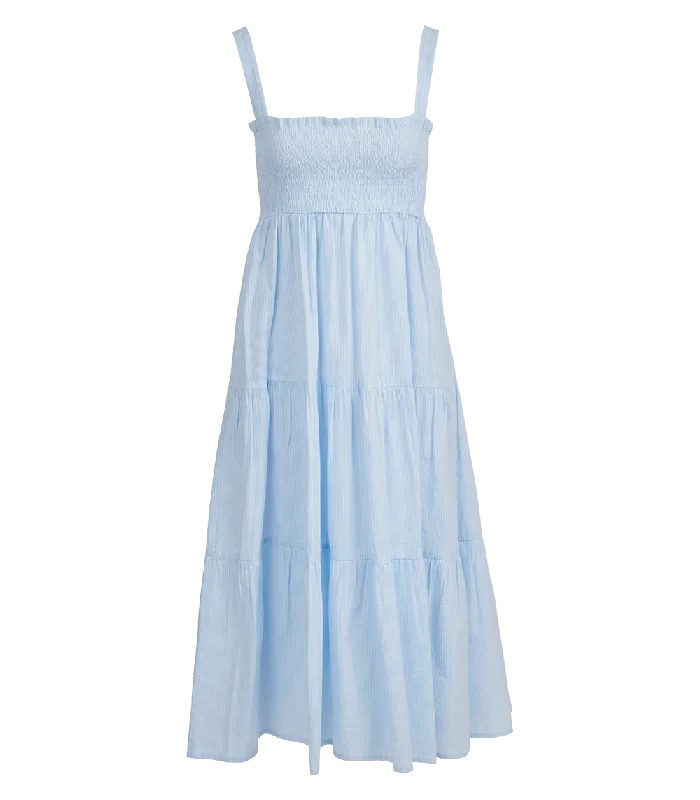 stylish midi dresses for prom -Helen Smocked Midi Dress