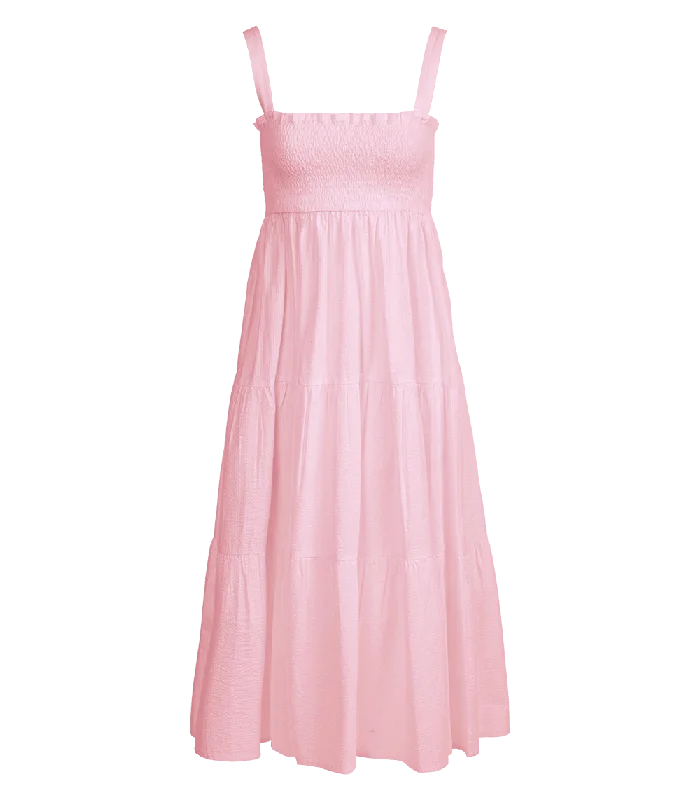 chic midi dresses for prom -Helen Smocked Midi Dress