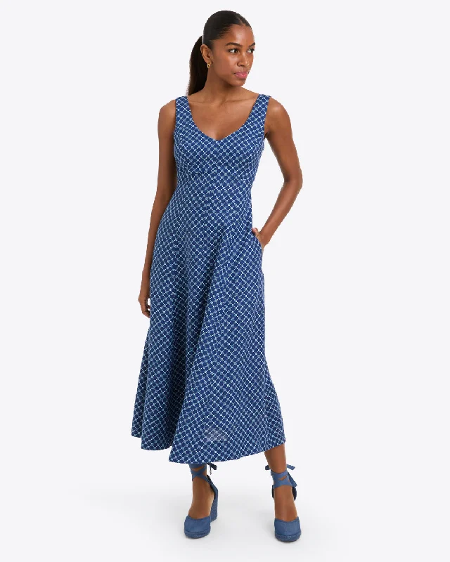 stylish midi dresses for spring -Opal Midi Dress in Linen