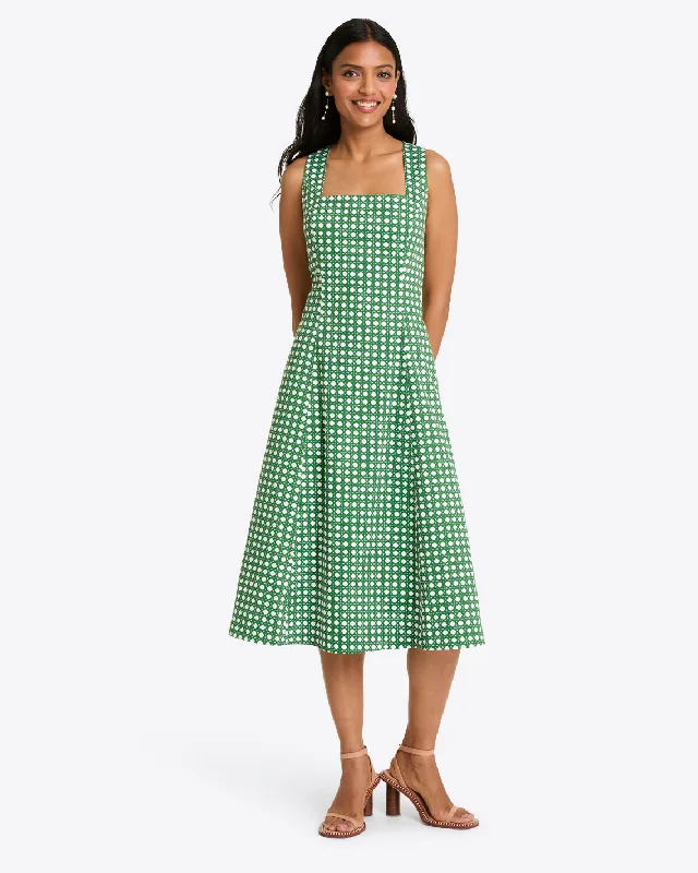 affordable midi dresses for spring -Genevieve Midi Dress in Structured Cotton