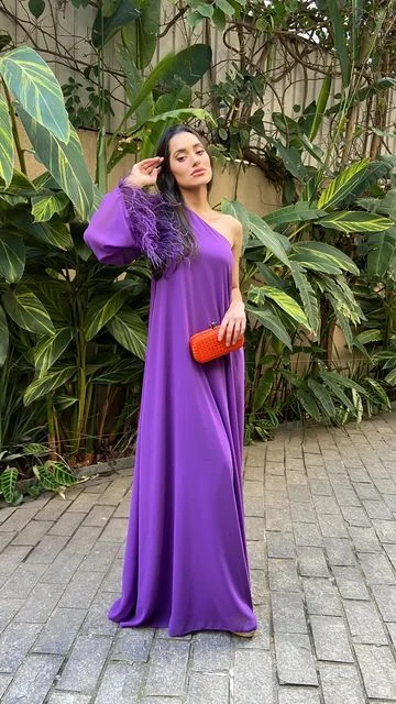 gold evening dress for summer -Elegant Purple Long Prom Dress,New Arrival Prom Gown cc547