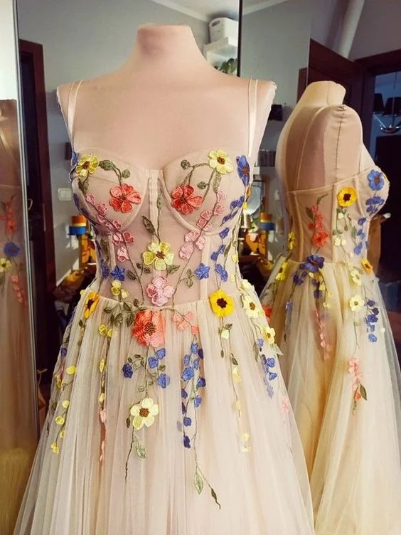 plus size evening dress for summer -Floral Fairy Dress Embroidered Fairy Dress Fairy Prom Dress  c3082