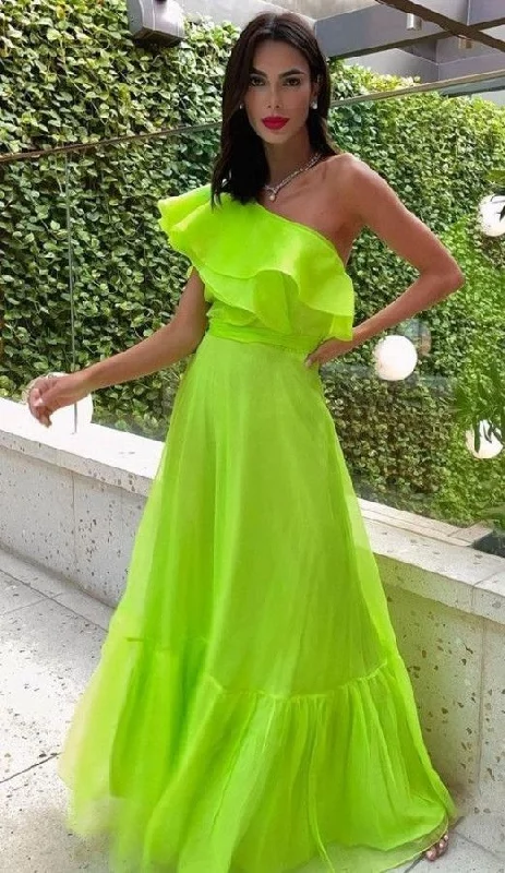 white evening dress for summer -Green A-line Prom Dress,Green Formal Gown cc846