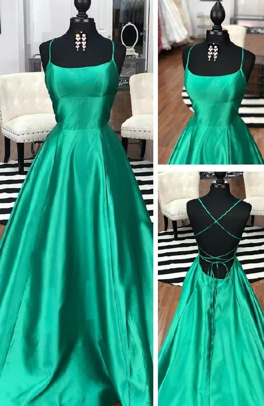 elegant evening dress for summer -Simple Prom Dress, Elegant Green Prom Dress,Long Prom Dress, Floor Length Graduation Dress cc413