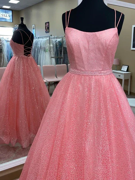 sequin evening dress for summer -Sparkling Prom Dress Long, Formal Ball Dress, Evening Dress, Dance Dresses, School Party Gown c3253