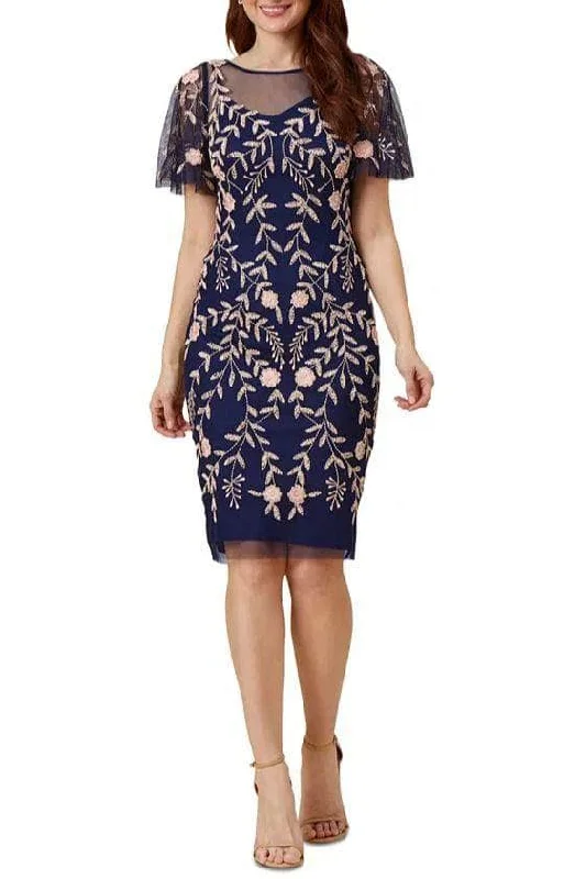 sequin party dress for summer -sequin party dress for summer -Adrianna Papell AP1E205858 - Sequin Embroidered Dress