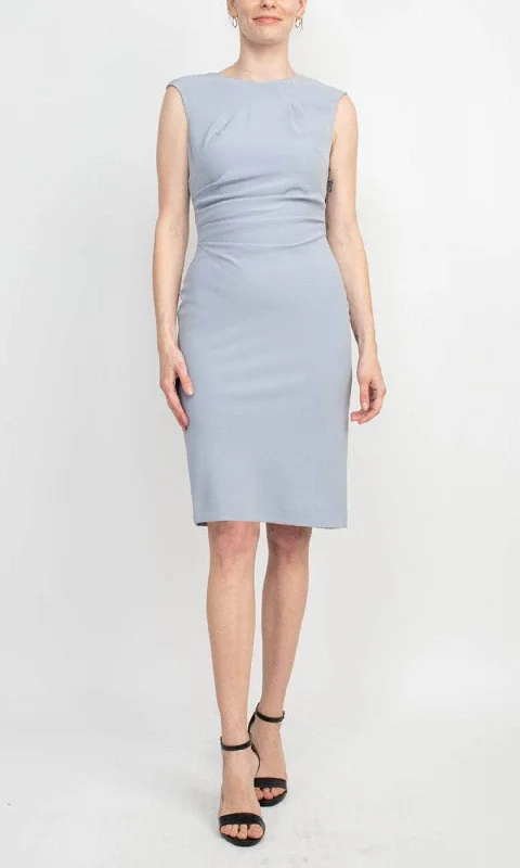 simple party dress for summer -simple party dress for summer -Alberto Makali 18314 - Jewel Neck Fitted Formal Dress