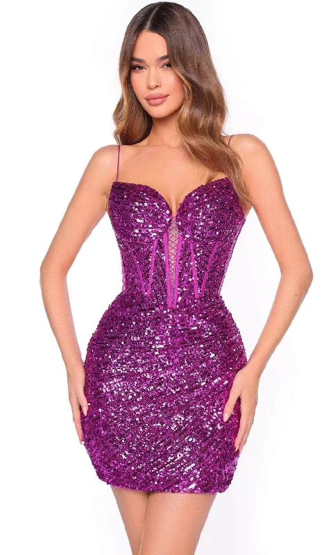 stylish party dress for summer -stylish party dress for summer -Amarra 88027 - Sequin Basque Cocktail Dress