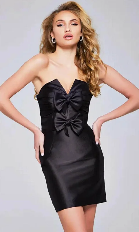 affordable party dress for summer -affordable party dress for summer -Jovani 39873 - Bow Detailed Cocktail Dress