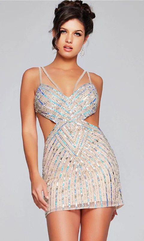 long party dress for summer -long party dress for summer -Jovani 400610 - Sequin Sleeveless Cocktail Dress