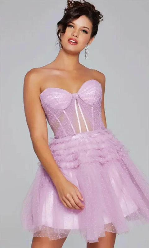 short party dress for summer -short party dress for summer -Jovani 40467 - Sweetheart Ruffled A-Line Cocktail Dress