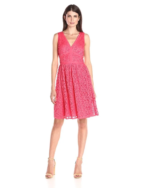 affordable party dress for summer -affordable party dress for summer -Maggy London - G2521M Pleated Floral Lace Dress