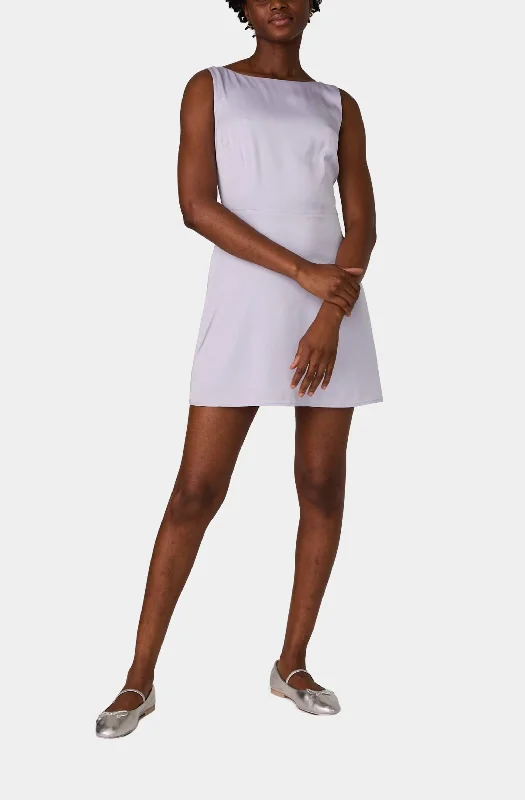 white mini dresses for summer -Enni Satin Mini Dress