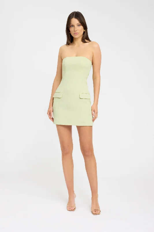 silk mini dresses for guests -Oyster Pocket Mini Dress